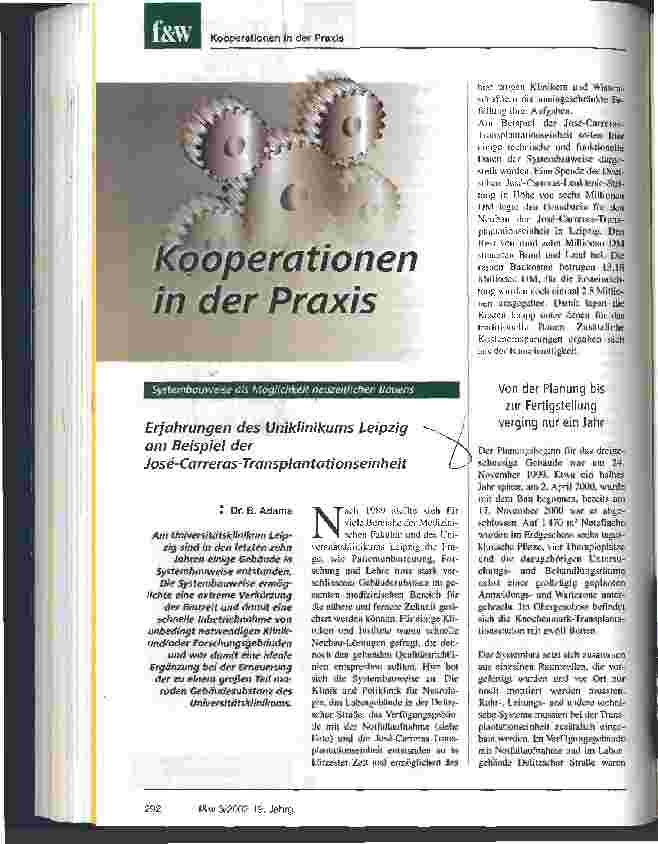Vorschauseite 1: Kooperationen in der Praxis