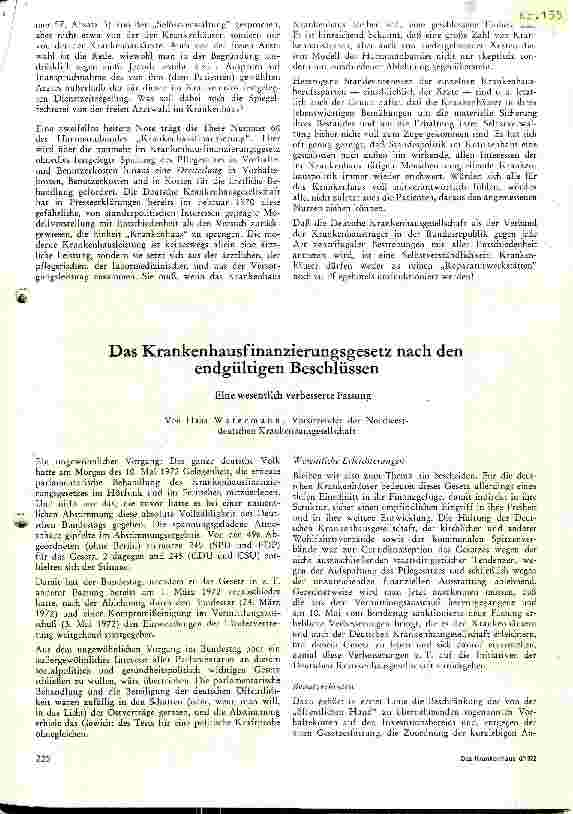 Vorschauseite 1: Das KHG nach den endgültigen Beschlüssen
