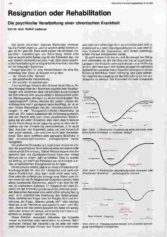 Vorschauseite 1: Resignation oder Rehabilitation Die psychische Verarbeitung einer chronischen Krankheit