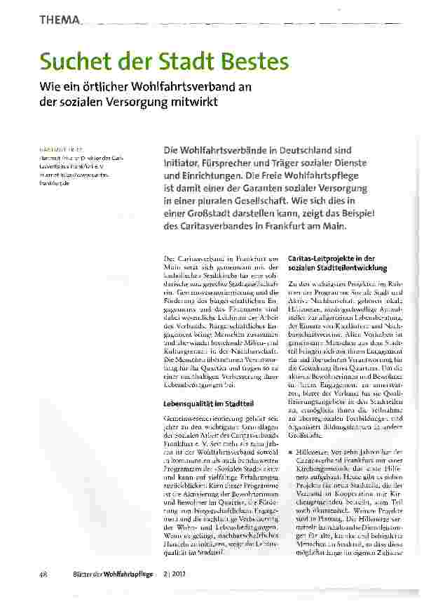 Vorschauseite 1: Suchet der Stadt Bestes