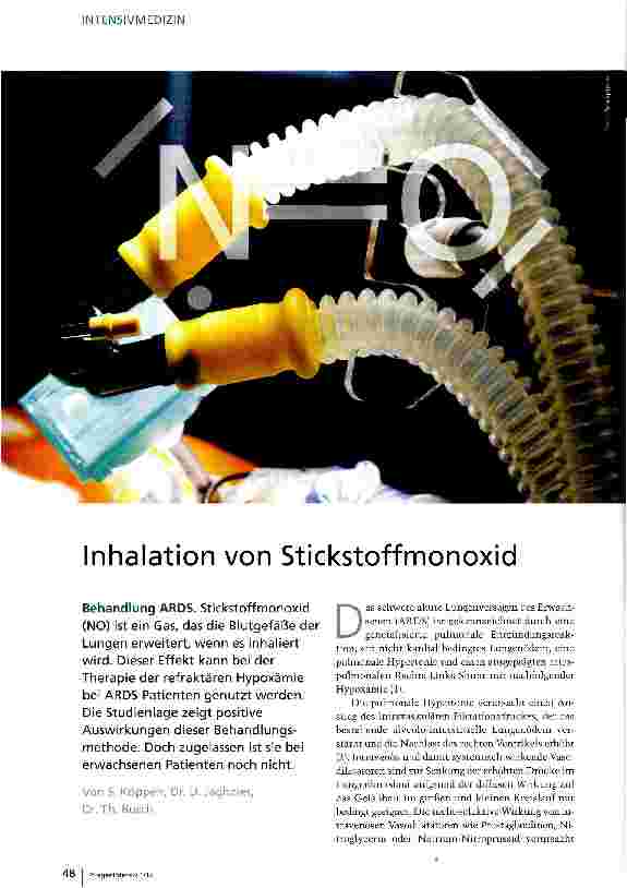 Vorschauseite 1: Inhalation von Stickstoffmonoxid