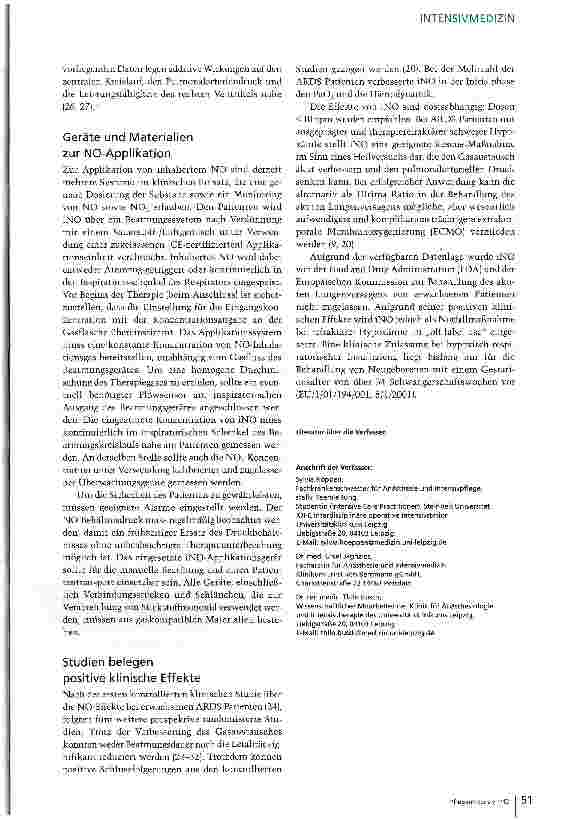 Vorschauseite 4: Inhalation von Stickstoffmonoxid