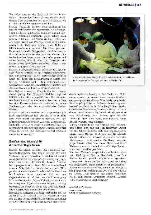 Vorschauseite 2: Pflege in RusslandUnterbezahlt und hoffnungslos