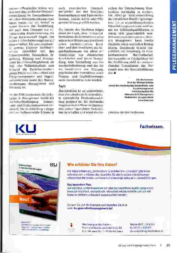 Vorschauseite 4: Die Pflege - eine bunte Berufsgruppe