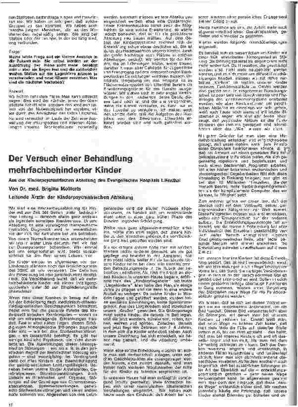 Vorschauseite 1: Der Versuch einer Behandlung mehrfachbehinderter Kinder
