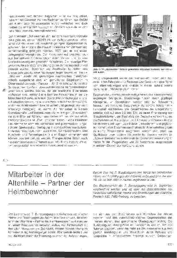 Vorschauseite 1: Mitarbeiter in der Altenhilfe - Partner der Heimbewohner