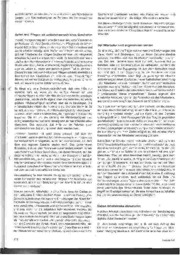 Vorschauseite 2: Mitarbeiter in der Altenhilfe - Partner der Heimbewohner