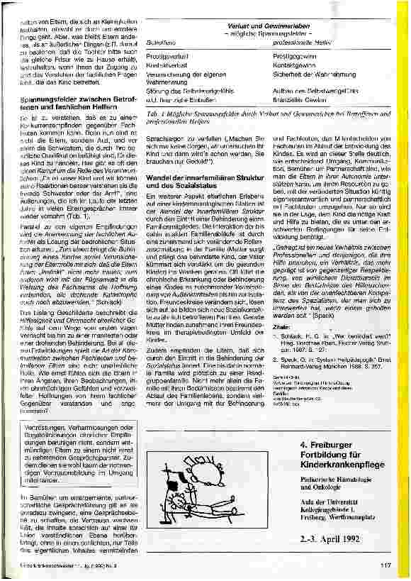 Vorschauseite 2: Anwesenheit der Eltern auf der neuropädiatrischen Station - aus der Sicht der Eltern