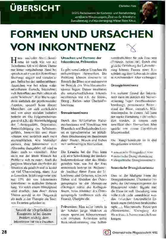 Vorschauseite 1: Formen und Ursachen von Inkontinenz