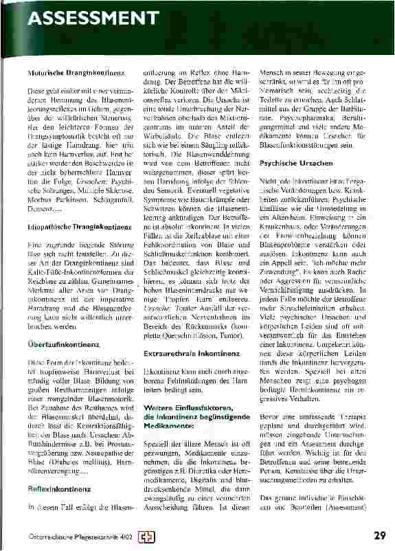 Vorschauseite 2: Formen und Ursachen von Inkontinenz