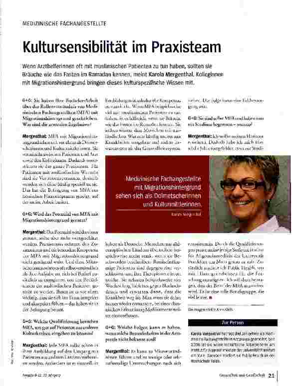 Vorschauseite 1: Kultursensibilität im Praxisteam