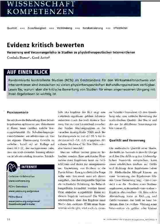 Vorschauseite 1: Evidenz kritisch bewerten