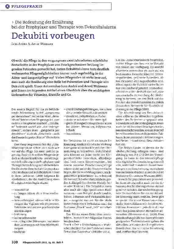 Vorschauseite 1: Dekubiti vorbeugen