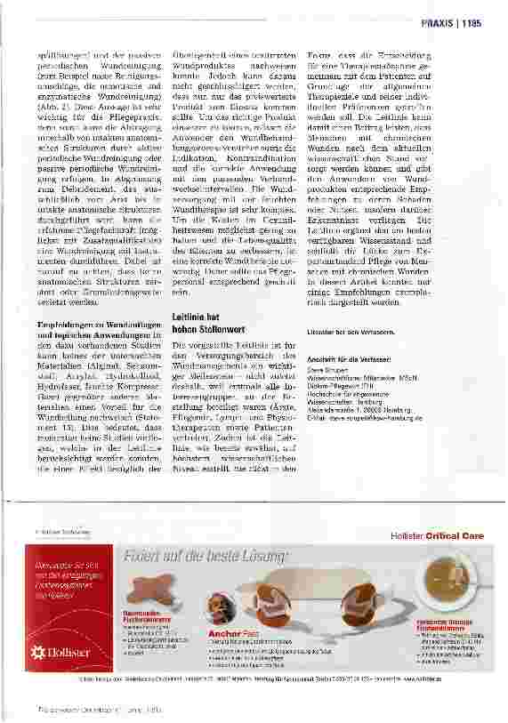 Vorschauseite 4: Leitlinie zur Lokaltherapie chronischer Wunden