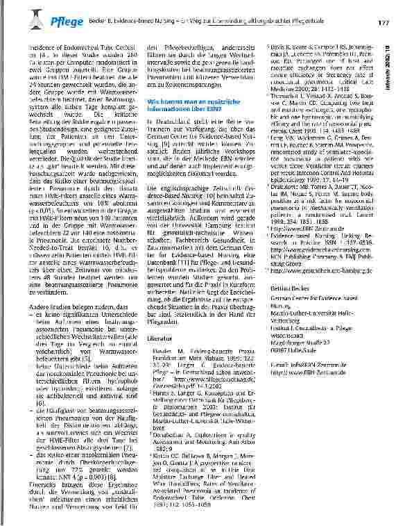 Vorschauseite 3: Evidence-based Nursing - Ein Weg zur Überwindung althergebrachter Pflegerituale