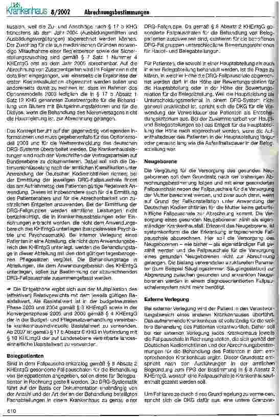 Vorschauseite 3: Abrechnungsbestimmungen im deutschen DRG-System