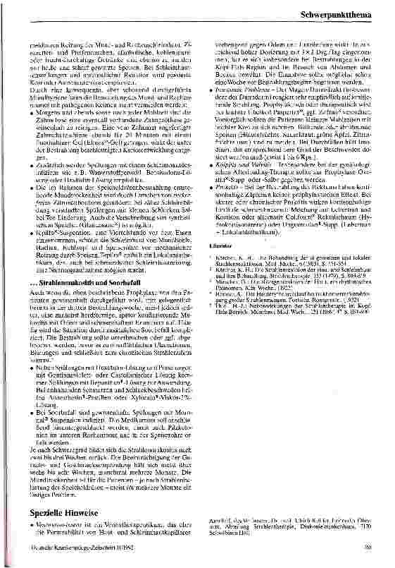 Vorschauseite 3: Strahleninduzierte Veränderungen an Haut und Schleimhäuten Prophylaktische und therapeutische Maßnahmen