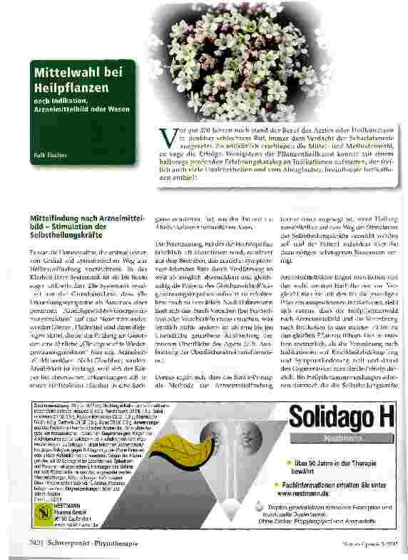 Vorschauseite 1: Mittelwahl bei Heilpflanzen