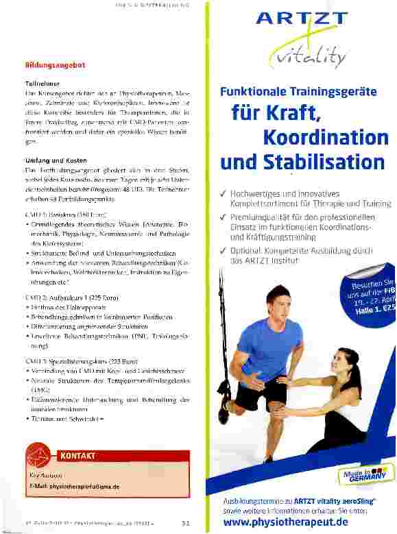 Vorschauseite 2: Physiotherapie am Kiefergelenk