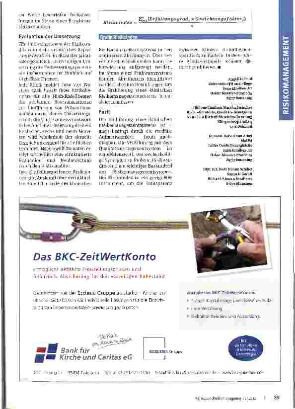 Vorschauseite 4: Risikoaudits und die Entwicklungeines Risikoindex