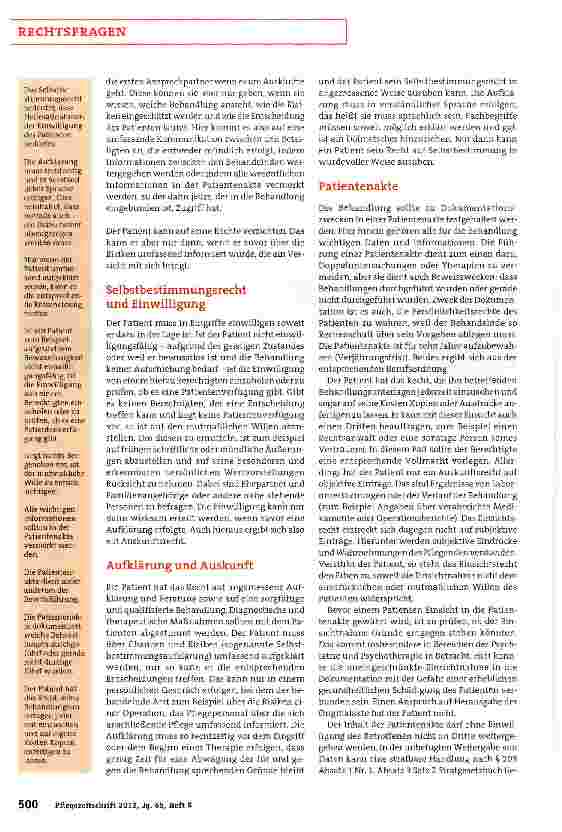 Vorschauseite 3: Datenschutz ist eine Grundbedingung für den Heilerfolg Im Fokus: Auskunftsrecht und Auskunftspflicht