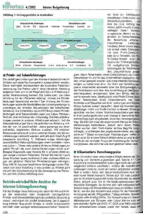 Vorschauseite 2: Interne Budgetierung im DRG-Zeitalter Dezentrale Strukturen und Kundenorientierung im Krankenhaus