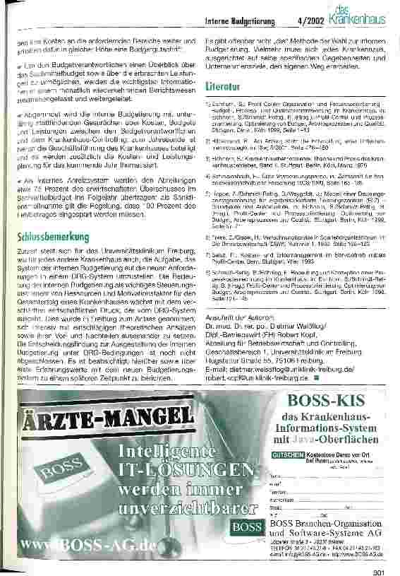 Vorschauseite 5: Interne Budgetierung im DRG-Zeitalter Dezentrale Strukturen und Kundenorientierung im Krankenhaus