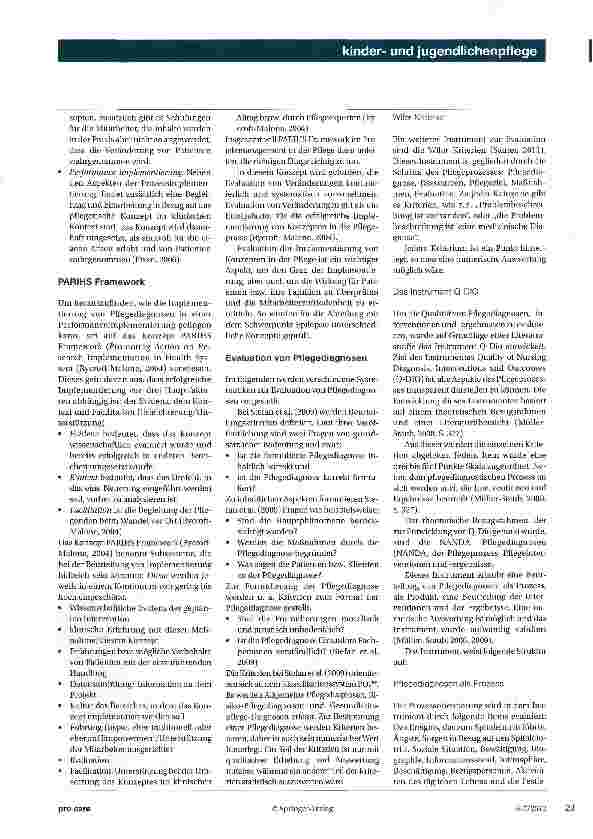 Vorschauseite 2: „Elterliche Pflege, Entwicklung der Ressourcen