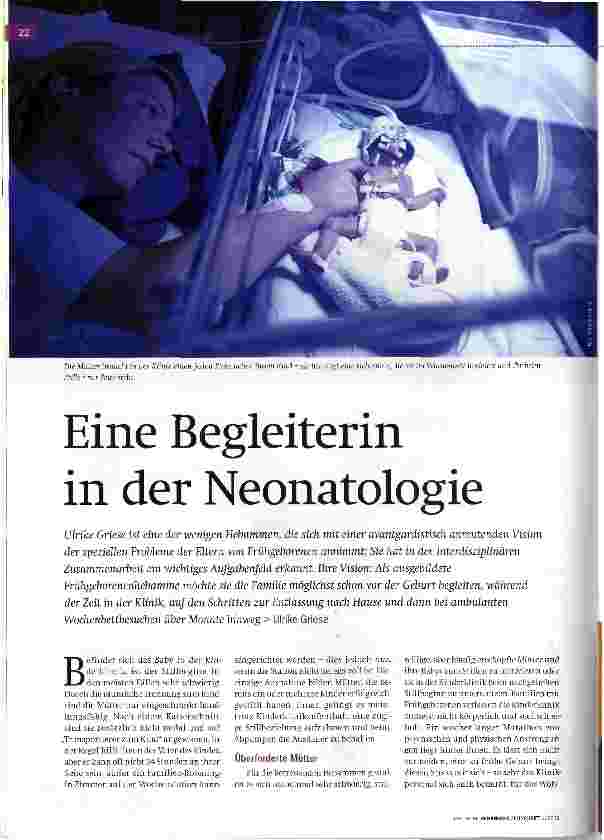 Vorschauseite 1: Eine Begleiterin in der Neonatologie