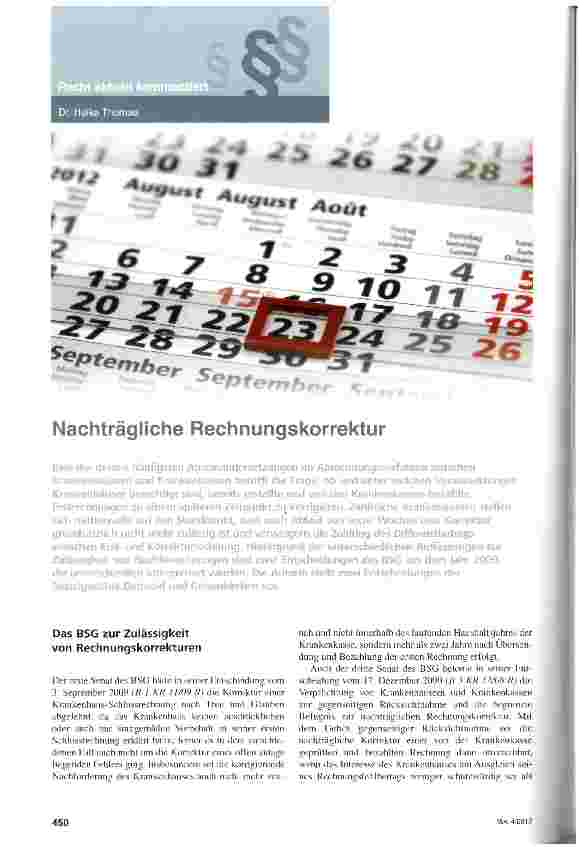 Vorschauseite 1: Nachträgliche Rechnungskorrektur