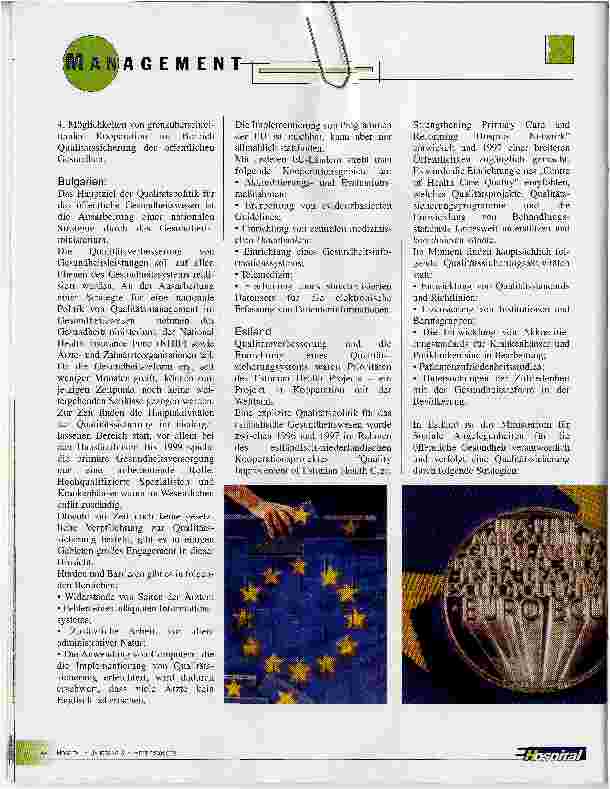 Vorschauseite 2: Status quo und Perspektiven der Qualitäts-politik in den zwö!f Beitrittsländern der EU