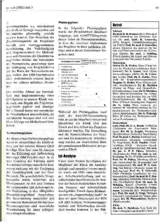 Vorschauseite 5: Aufbau eines Qualitätsmanagements nach DIN EN ISO 9001:2000 in einer Universitätsklinik für Anästhesiologie und operative Intensivmedizin Teil 1: Das Qualitätsmanagement-System