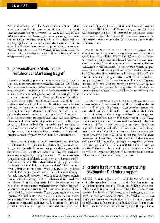 Vorschauseite 2: Chancen und Grenzen der personalisierten Medizin - eine ethische Betrachtung