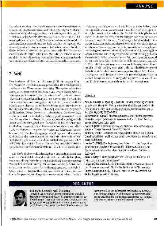 Vorschauseite 5: Chancen und Grenzen der personalisierten Medizin - eine ethische Betrachtung