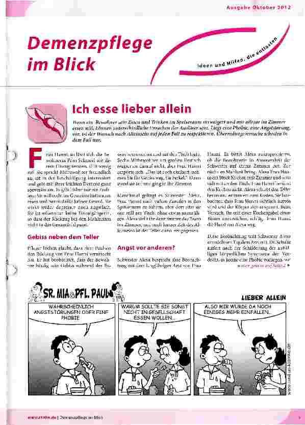 Vorschauseite 1: Ich esse lieber allein