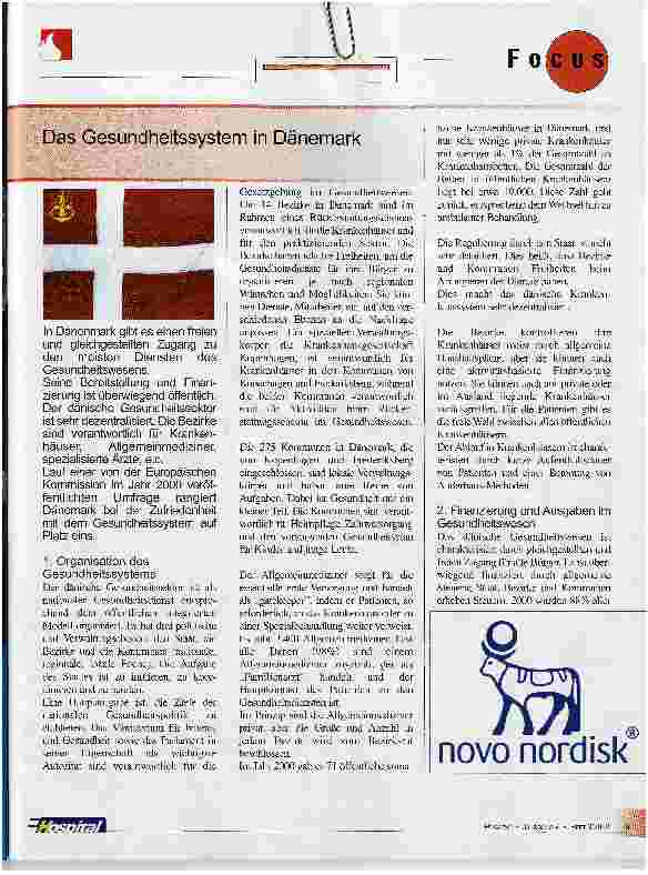 Vorschauseite 1: Das Gesundheitssystem In Dänemark