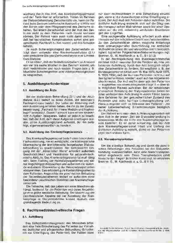 Vorschauseite 4: Rechtliche Richtlinien für die Dialysebehandlung