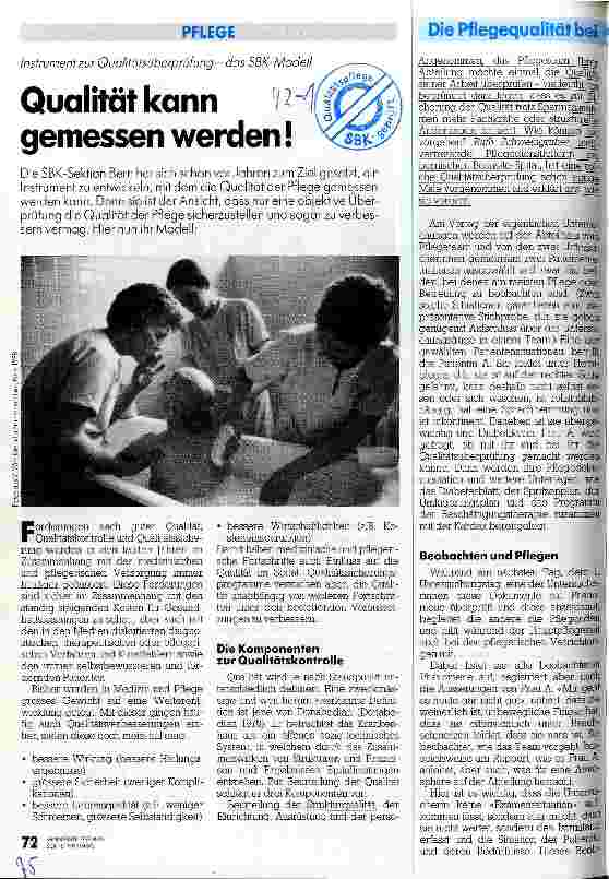 Vorschauseite 1: Qualität kann gemessen werden