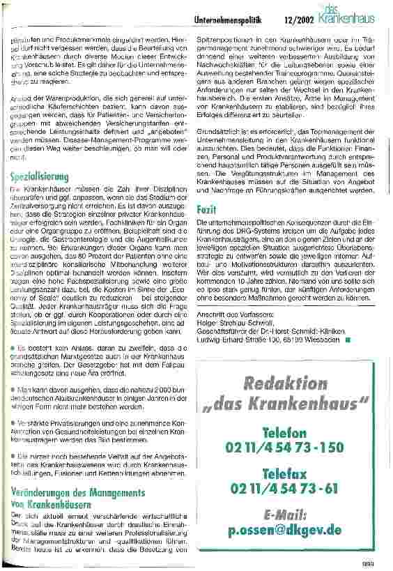 Vorschauseite 3: Unternehmenspolitische Konsequenzen bei der Einführung der DRGs