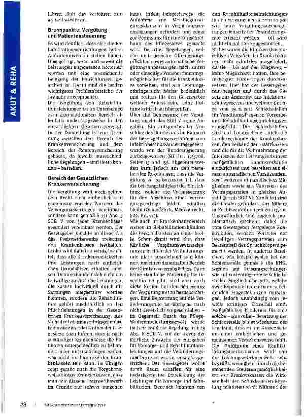 Vorschauseite 3: Schulterschluss zwischen Akut und Reha nötig!