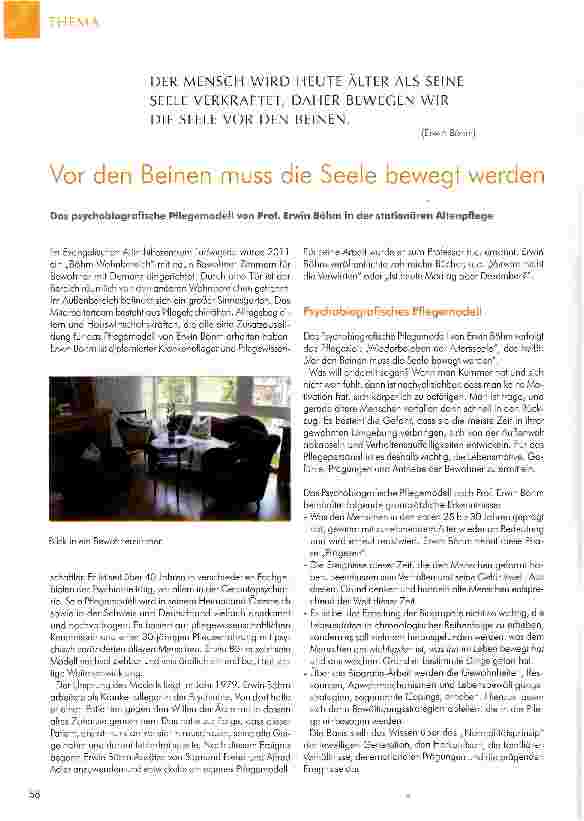 Vorschauseite 1: Vor den Beinen muss die Seele bewegt werden