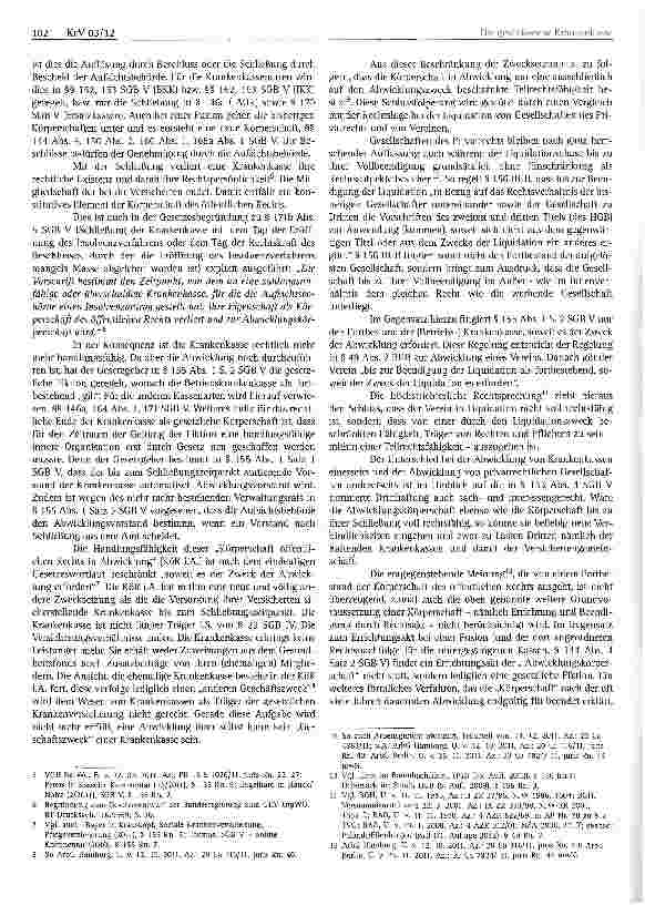 Vorschauseite 2: Die geschlossene Krankenkasse -Rechtsprobleme und erste Erfahrungen mit der Abwicklung