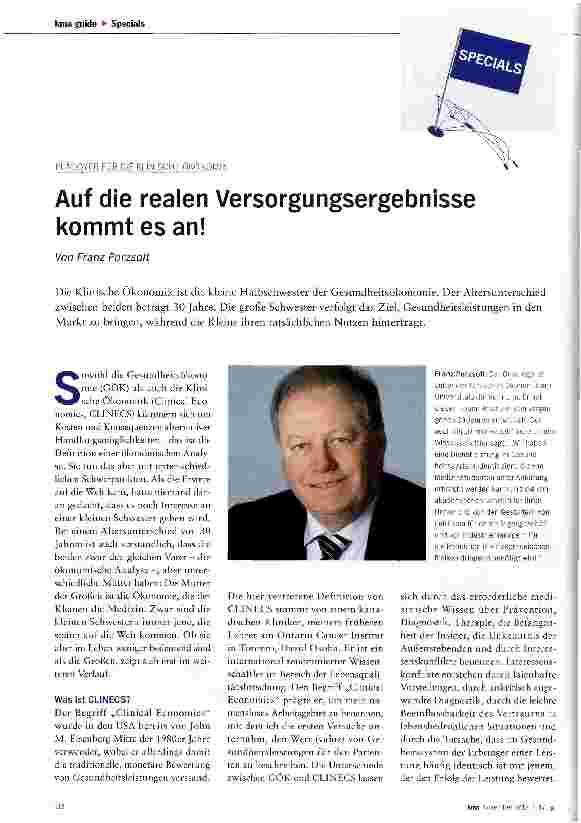 Vorschauseite 1: Auf die realen Versorgungsergebnisse kommt es an!