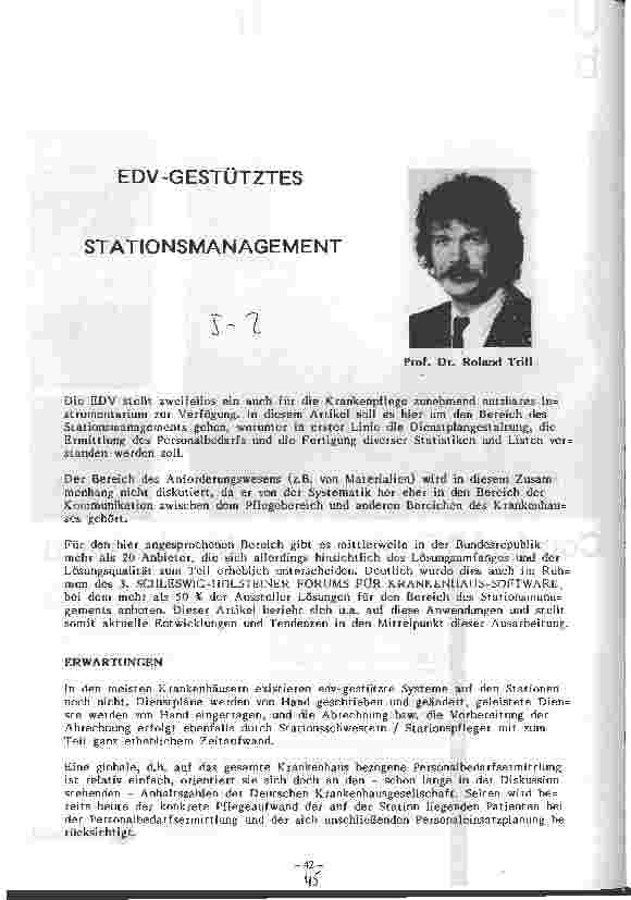 Vorschauseite 1: EDV-gestütztes Stationsmanagement