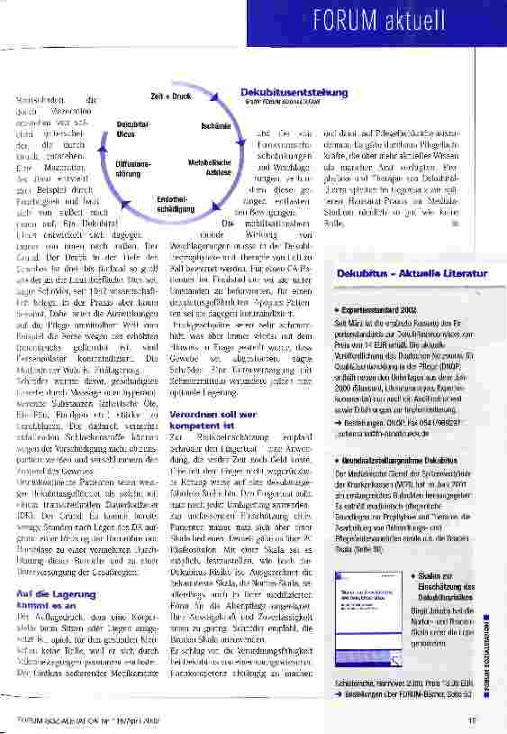 Vorschauseite 2: Dekubitusprophylaxe: Der Pflege wunder Punkt