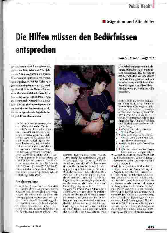 Vorschauseite 1: Die Hilfen müssen den Bedürfnissen entsprechen