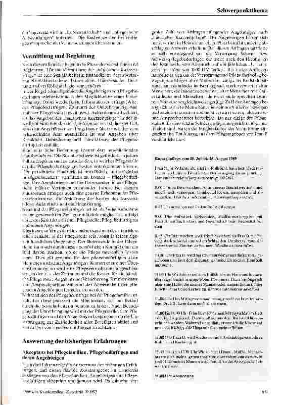 Vorschauseite 3: Häusliche Kurzzeitpflege