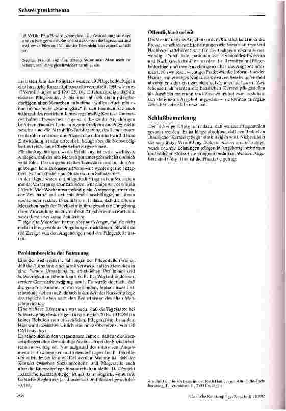 Vorschauseite 4: Häusliche Kurzzeitpflege