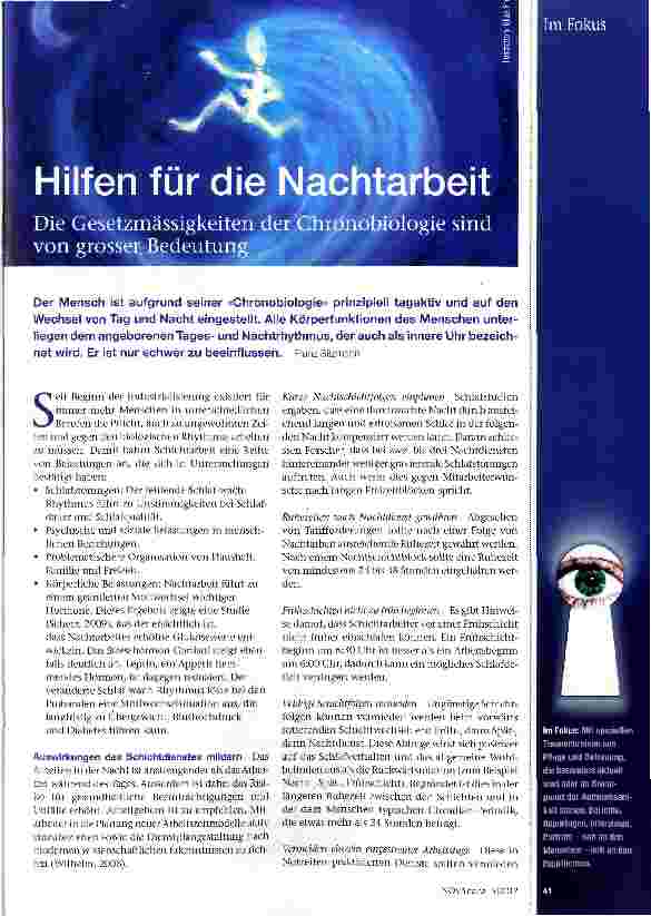 Vorschauseite 1: Hilfen für die Nachtarbeit