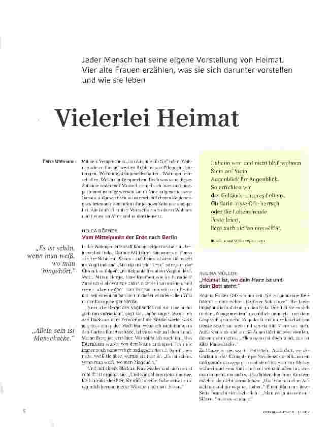 Vorschauseite 1: Vielerlei Heimat